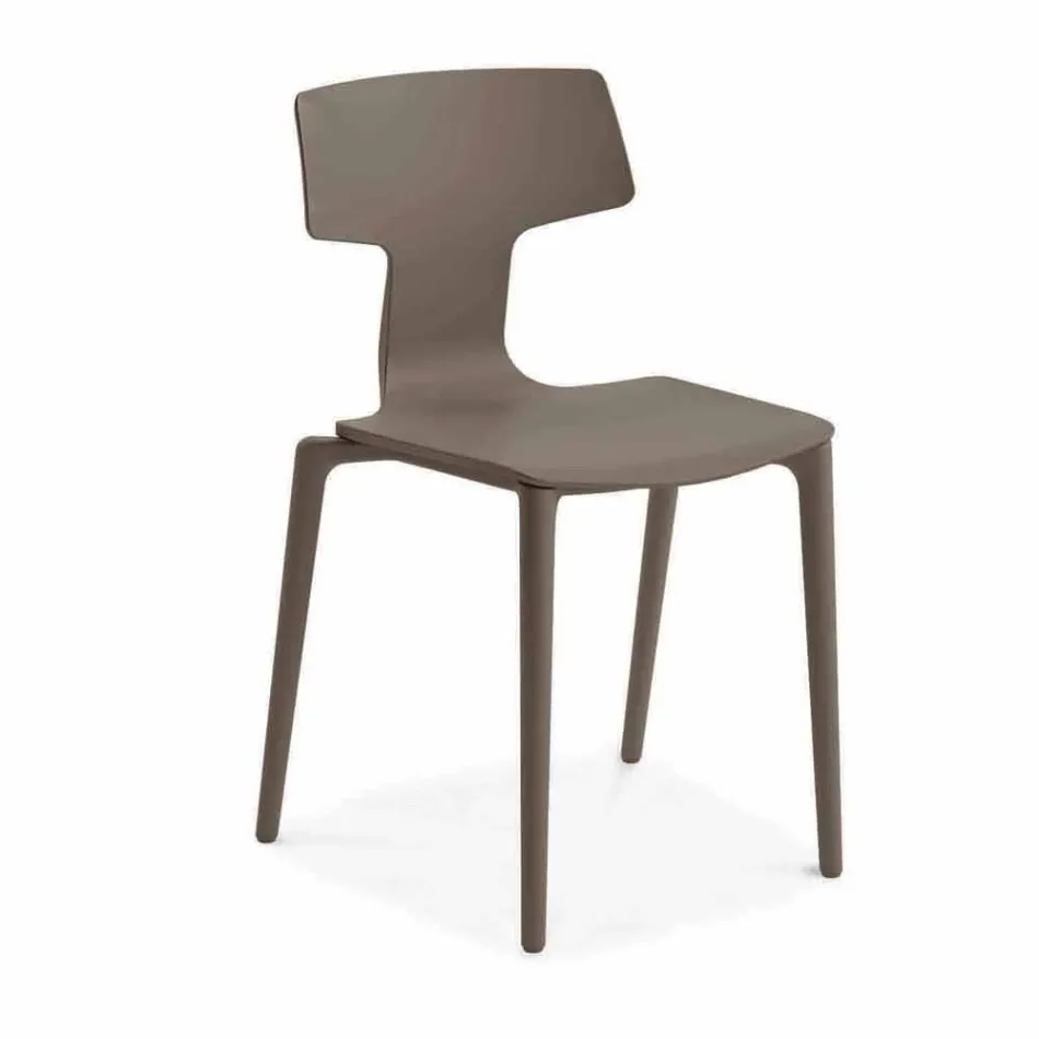 Venkovní stohovatelné židle z polypropylenu Vyrobeno v Itálii, 4 kusy - Claribel Viadurini