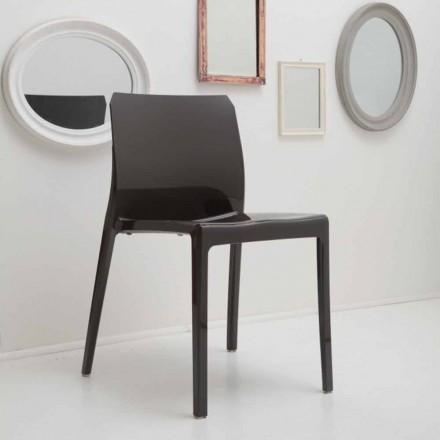 Moderní lesklé a barevné designové jídelní židle 4 ks - Havana Viadurini