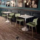 Vyrobeno v Itálii Jídelní židle ze dřeva a polypropylenu, 2 kusy - jetel Viadurini