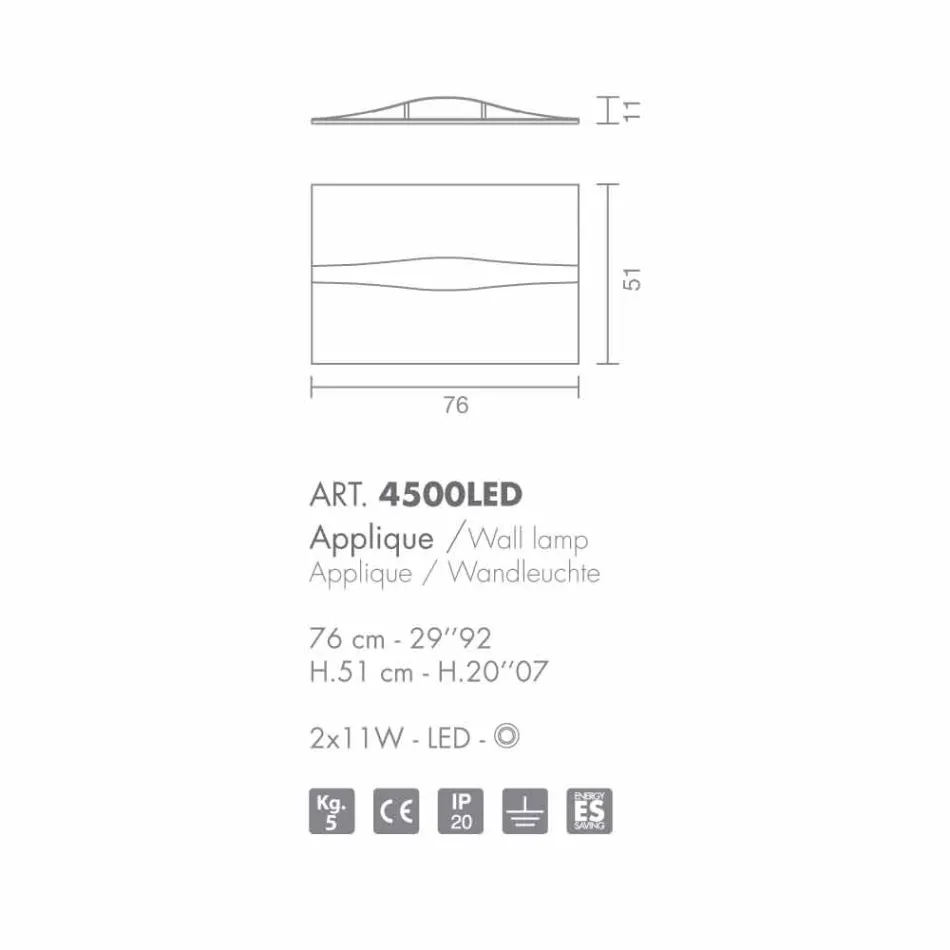 Selene Art &amp; Light nášivka s ručně vyráběnými strukturovaných panelů Viadurini