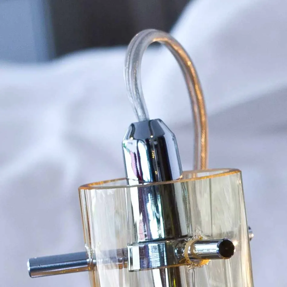 Selene Bossa Nova lampičky Ø15 H 21 cm v jantarové foukané sklo Viadurini