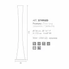 Selene přesýpacích foukané sklo stojací lampa H175cm Ø36 Viadurini