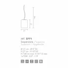 Selene Domino závěsná lampa foukané O21 H 27/140 cm sklo Viadurini