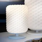 Selene Domino stolní lampa Ø15 H22cm, foukané sklo, ruční práce Viadurini