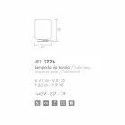 Selene Domino stolní lampa O21 H30cm, foukané sklo vyrobené v Itálii Viadurini