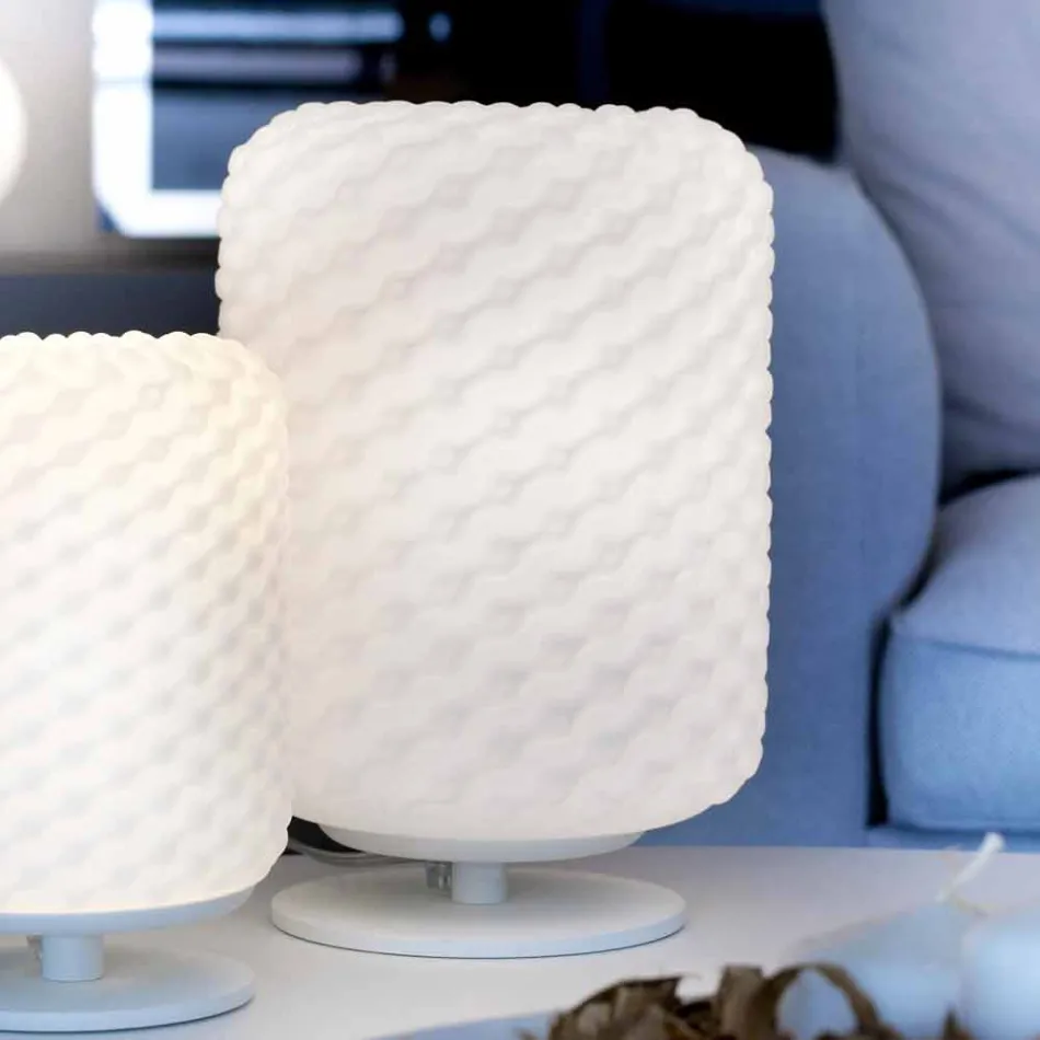 Selene Domino stolní lampa O21 H30cm, foukané sklo vyrobené v Itálii Viadurini