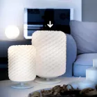 Selene Domino stolní lampa O21 H30cm, foukané sklo vyrobené v Itálii Viadurini