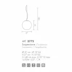 Selene Domino lustr foukané sklo ručně O27 H 27 / 140cm Viadurini