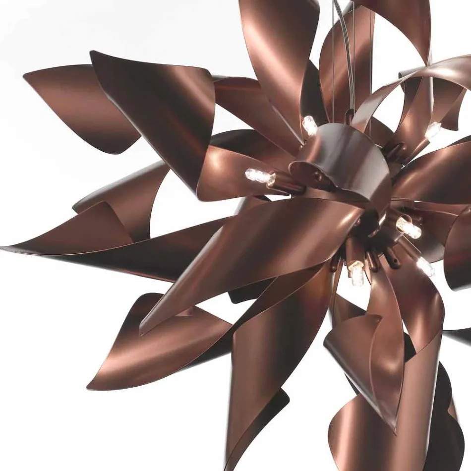 Selene Ginger lampda na kov suspenze vyrobené v Itálii O80 H200cm Viadurini