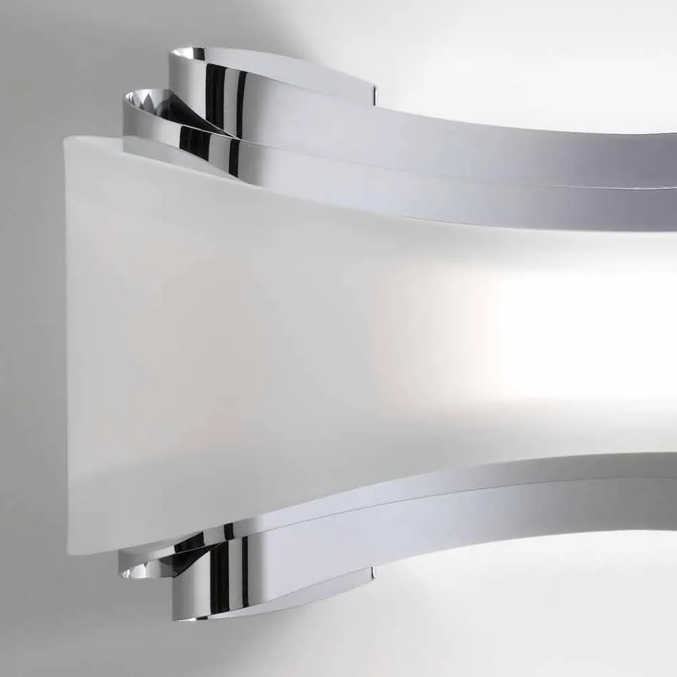 Selene Ionica nášivka 32x10 H16cm ocel a sklo vyrobené v Itálii Viadurini