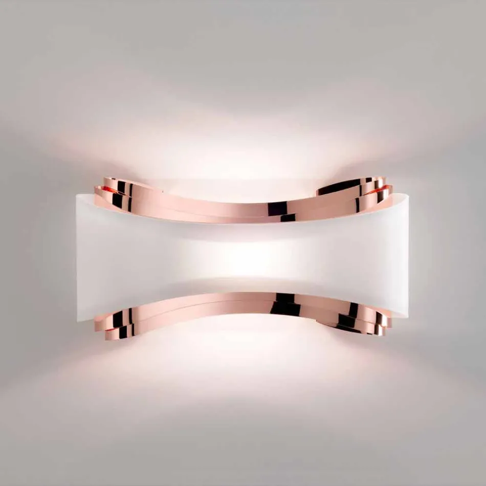 Selene Ionica nášivka 32x10 H16cm ocel a sklo vyrobené v Itálii Viadurini