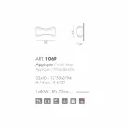 Selene Ionica nášivka 32x10 H16cm ocel a sklo vyrobené v Itálii Viadurini