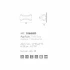 Selene Ionica nášivka ocel a sklo ručně 43x12 H 20cm Viadurini