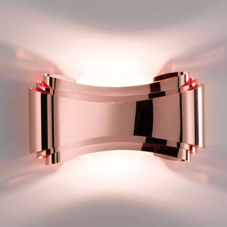 Selene Ionica nástěnné svítidlo vyrobeno v Itálii, 30x10 H16cm, skla a oceli Viadurini