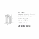 stolní lampa Selene Kluvì Contemporary v foukaného skla O33 H41cm Viadurini