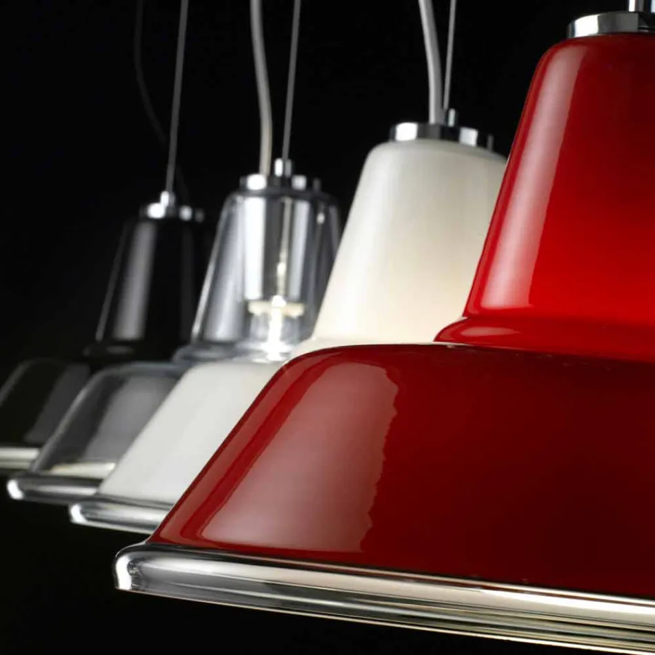 Selene Lampara závěsné svítidlo foukané Ø37 H 24/140 cm sklo Viadurini