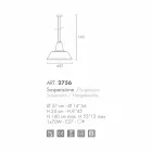 Selene Lampara závěsné svítidlo foukané Ø37 H 24/140 cm sklo Viadurini