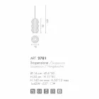 Selene Origami závěsná lampa foukané sklo O16 H 30 / 140cm Viadurini