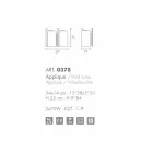 Selene Papiro nášivka saténové sklo 34x14 H25cm Made in Italy Viadurini