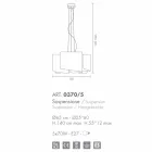 Selene Papiro bílé krystaly závěsná lampa Ø65 x H 140 cm Viadurini