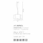 Selene Papiro závěsné svítidlo vyrobené v Itálii Ø46 x H 140 cm Viadurini