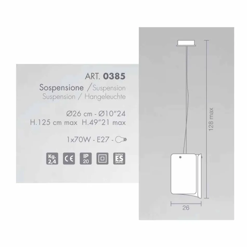 Selene Papyrus moderní crystal pendant lamp O26 H 125 cm Viadurini