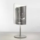 Selene Papiro návrhář stolní lampa krystal Ø15 H38cm Viadurini