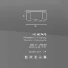 Selene Papiro stropní svítidlo Moderní křišťálové Ø65 H28cm, made in Italy Viadurini