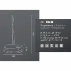 Selene Vultur závěsná lampa Ø59,5 H 12,5 / 150 cm vyrobeno v Itálii Viadurini