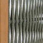 Venkovní přepážka v provedení teak, hliník a lano - Vision Viadurini