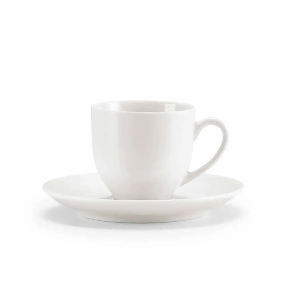 Sada 18 čajových šálků s cukřenkou a porcelánovým podnosem - Lucerna Viadurini