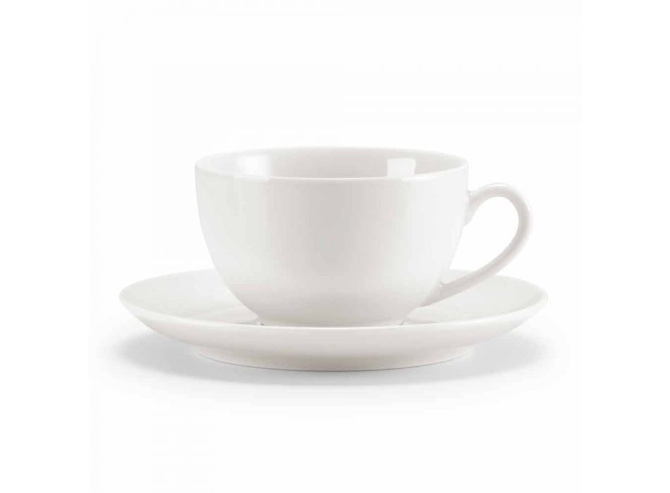 Sada 18 čajových šálků s cukřenkou a porcelánovým podnosem - Lucerna Viadurini