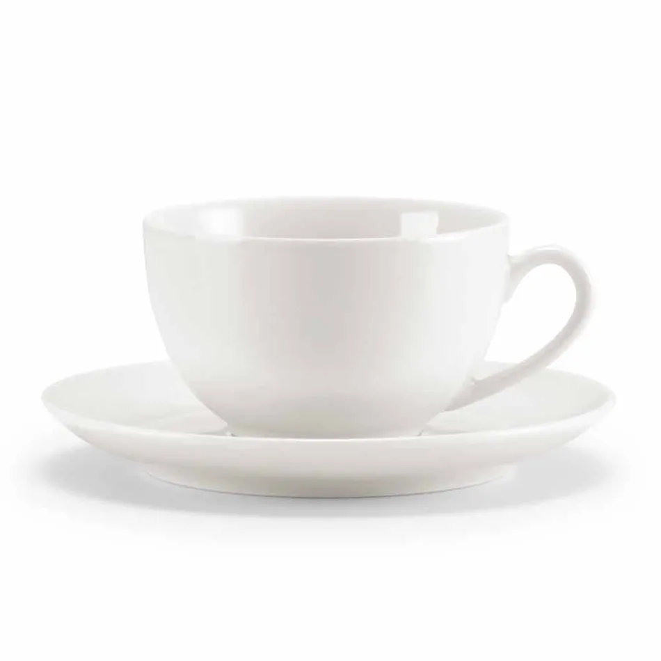 Sada 18 čajových šálků s cukřenkou a porcelánovým podnosem - Lucerna Viadurini