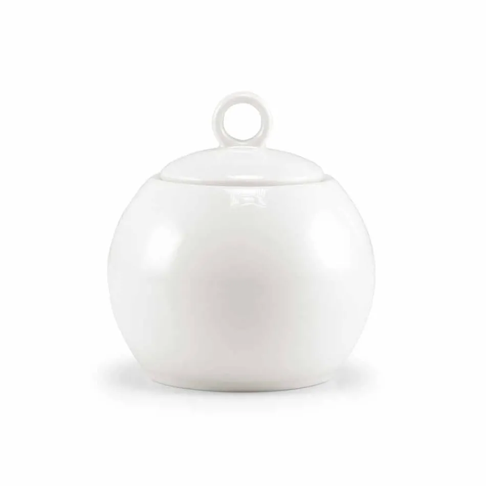 Sada 18 čajových šálků s cukřenkou a porcelánovým podnosem - Lucerna Viadurini