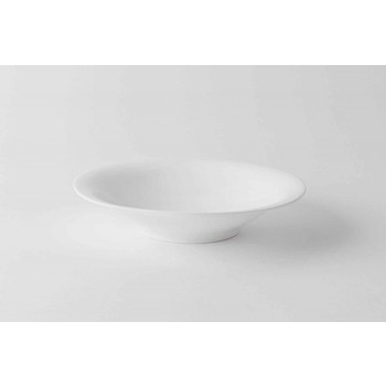 24 Elegantní talíře na večeři v bílém porcelánovém designu - Doriana