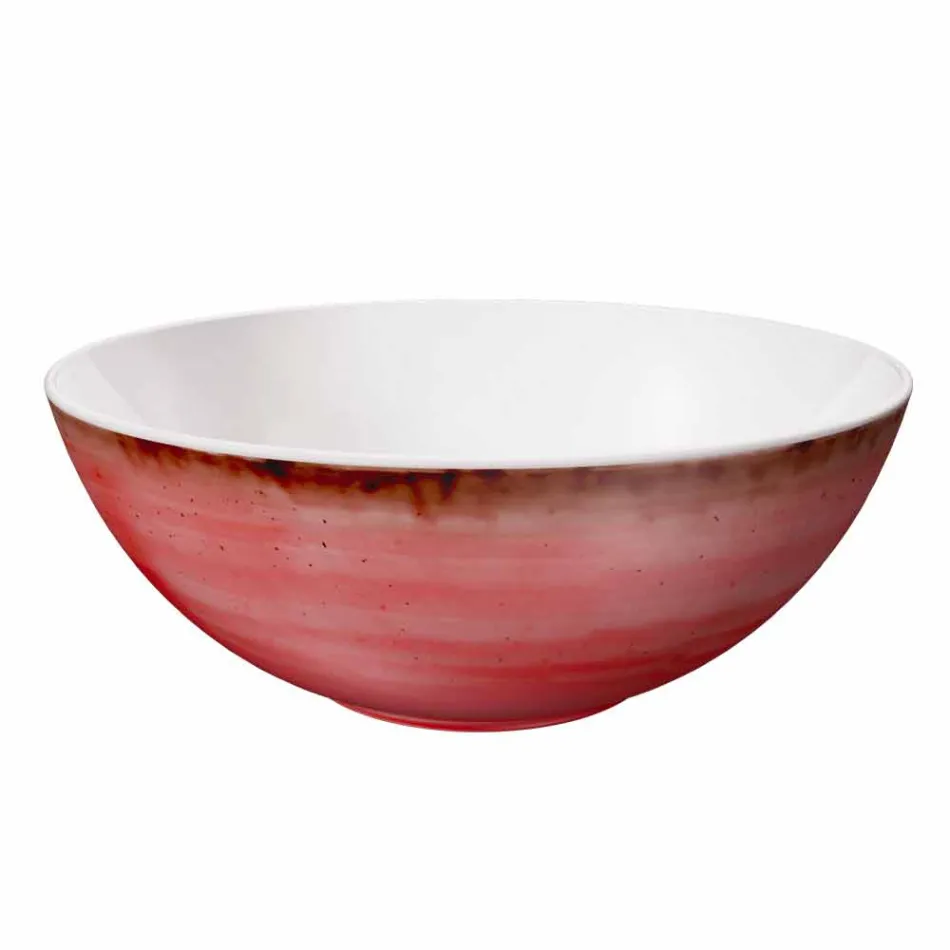 Servírujte 6 misek na zmrzlinu a 2 misky z barevného porcelánu - Rurolo Viadurini