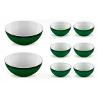 Servírujte 6 misek na zmrzlinu a 2 misky z barevného porcelánu - Rurolo Viadurini