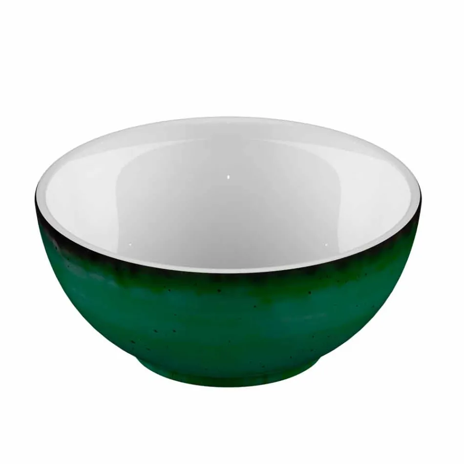 Servírujte 6 misek na zmrzlinu a 2 misky z barevného porcelánu - Rurolo Viadurini