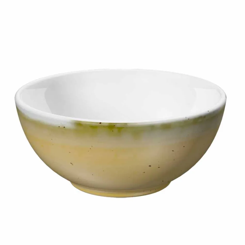 Servírujte 6 misek na zmrzlinu a 2 misky z barevného porcelánu - Rurolo Viadurini