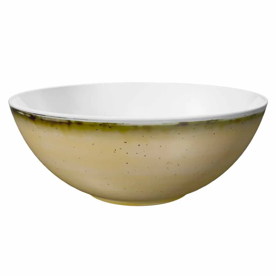 Servírujte 6 misek na zmrzlinu a 2 misky z barevného porcelánu - Rurolo Viadurini