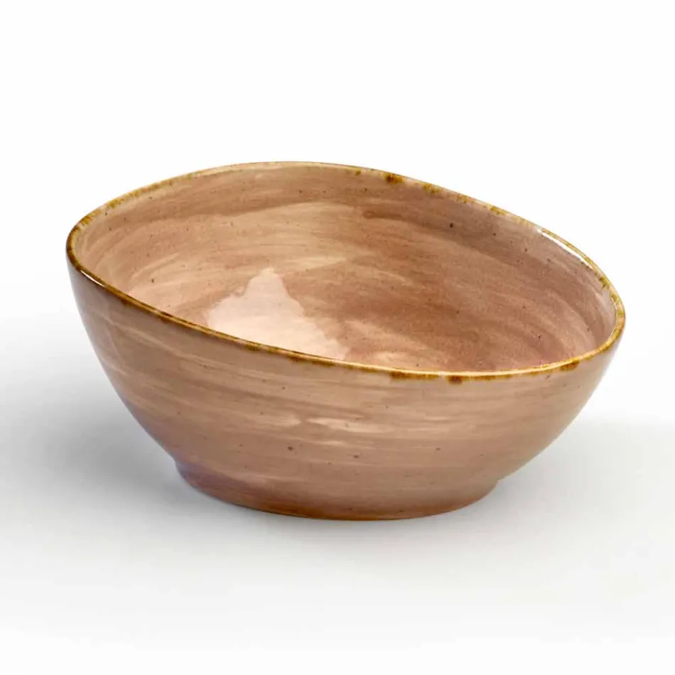 Sada 8 moderních obdélníkových desek a barevných kameninových misek - Simba Viadurini