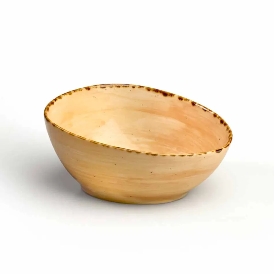 Sada 8 moderních obdélníkových desek a barevných kameninových misek - Simba Viadurini