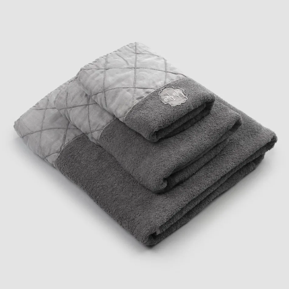 Servis ručníků na obličej a hosty a froté ručník s luxusní dekorací - Hassim Viadurini