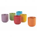 Sada barevných hrnkových keramických sklenic na vodu 12 kusů - Abruzzo
