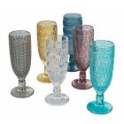 Sada pohárů na flétnu z barevného skla a různých dekorací 12 kusů - mix Viadurini