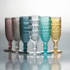 Sada pohárů na flétnu z barevného skla a různých dekorací 12 kusů - mix Viadurini