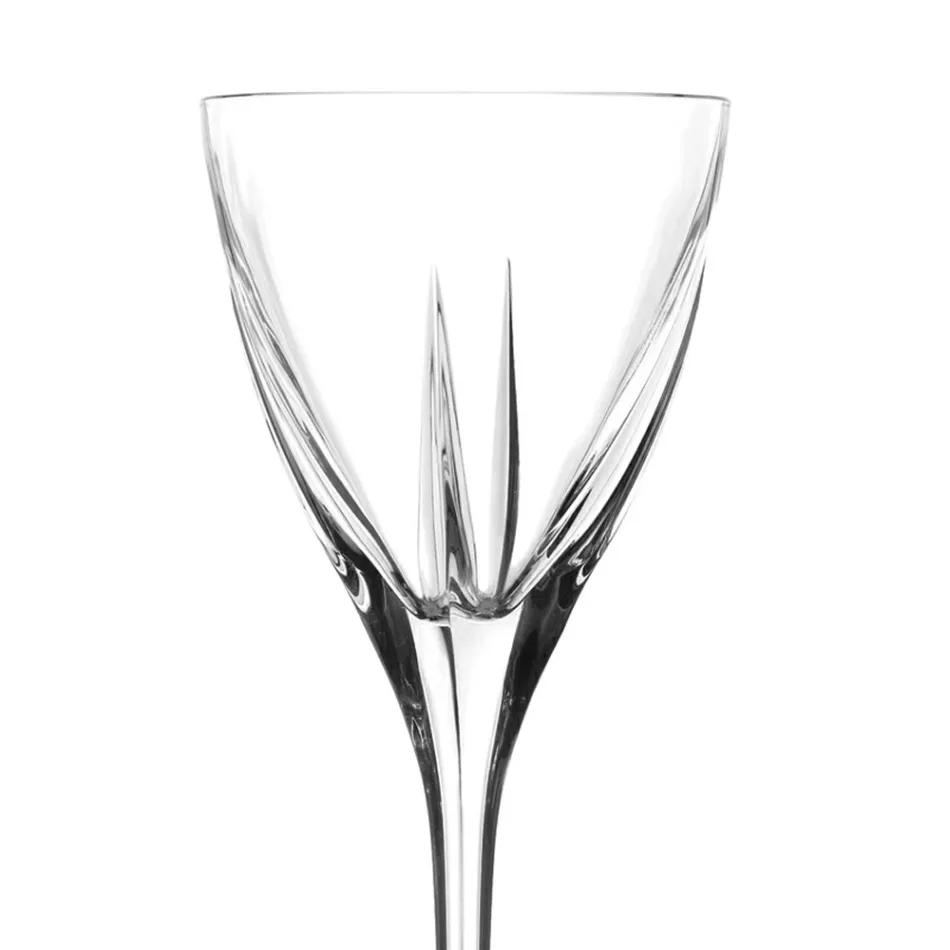 Sada sklenic na křišťálové víno, ekologická nebo průhledná 12 ks - amalgám Viadurini