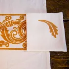 Italian Artisan Breakfast Service Ruční tisk na starých tkaninách - značky Viadurini