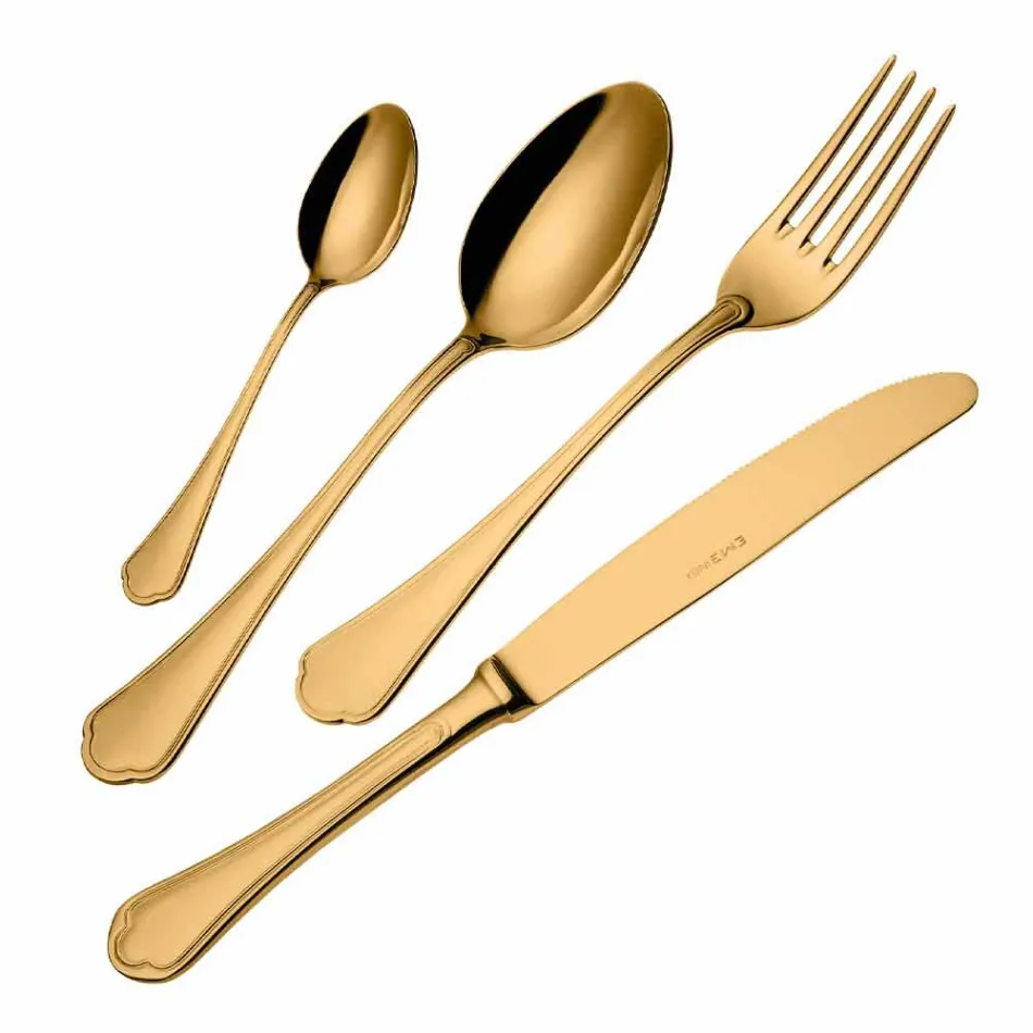 Kompletní sada příborů z nerezové oceli v luxusním designu 24 kusů - šéf Viadurini