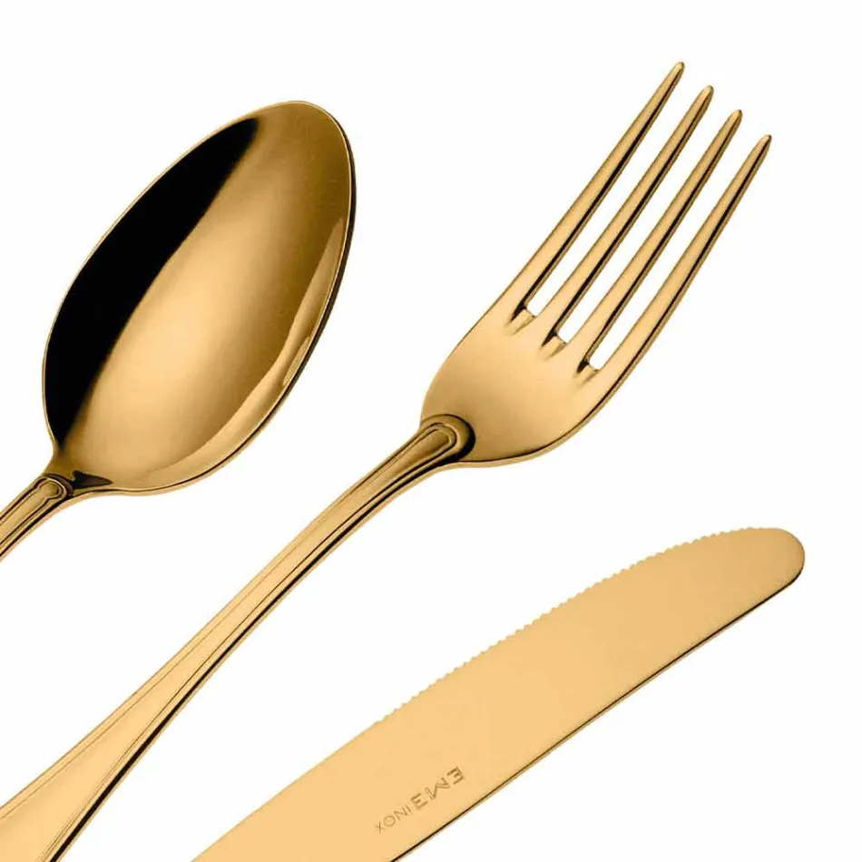 Kompletní sada příborů z nerezové oceli v luxusním designu 24 kusů - šéf Viadurini